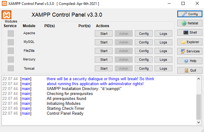 برنامج XAMPP